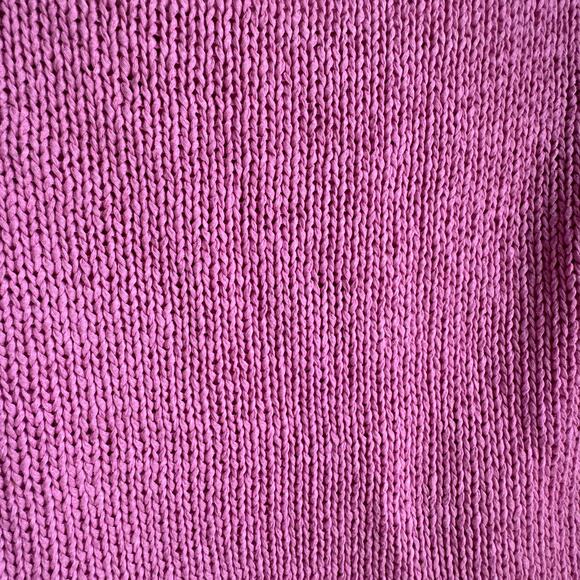 Eileen Fisher Pink Roll Neck Pullover Knit Sweater 3/4 Sleeve Cotton Linen Blend - Picture 6 of 6